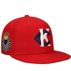 Men's Kansas City Monarchs Rings & Crwns Red Team Fitted Hat